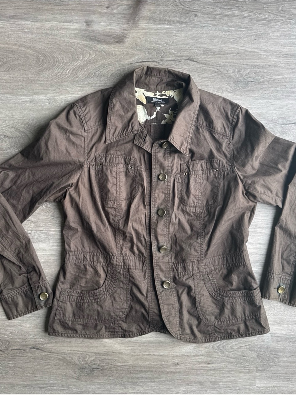 Tribal Women’s Brown Button-Front Jacket